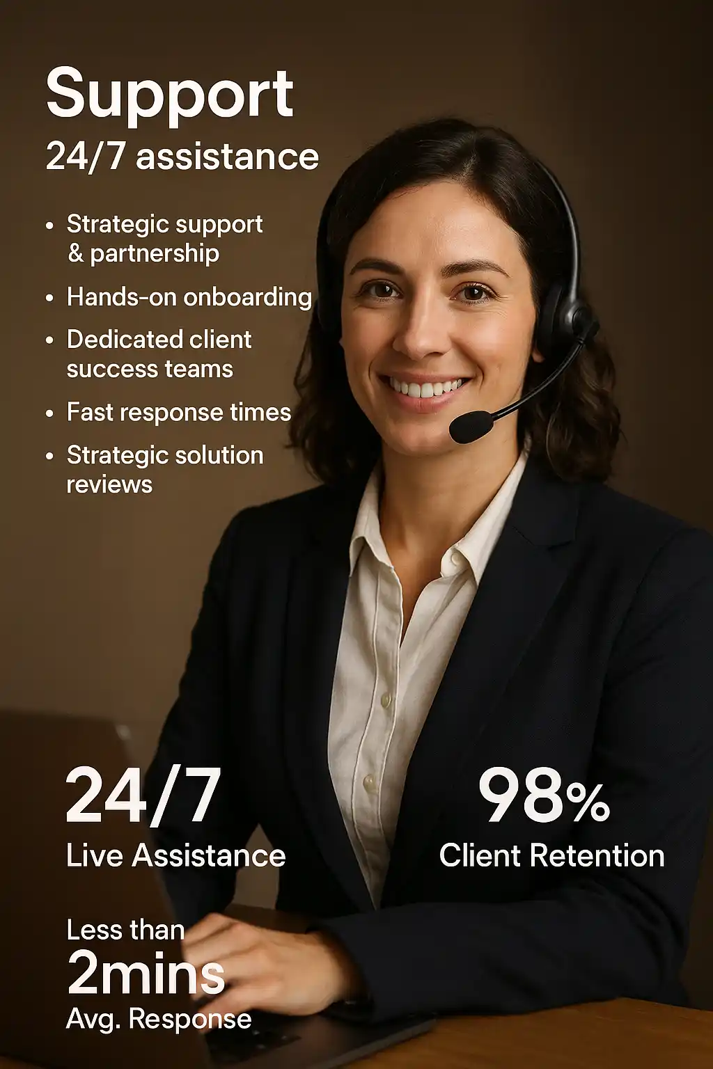 Client support and success team at work